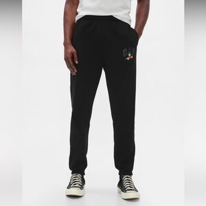 Gap × Disney Relaxed Gap Logo Joggers in Black with Mickey Mouse Graphic